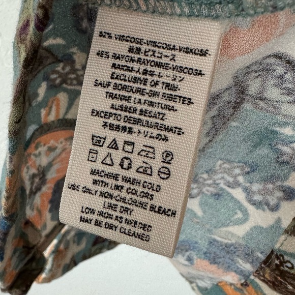 Free People Dress Mini‎ Jump and Jive Floral Printed Button Down Plunge Neckline - Picture 11 of 11